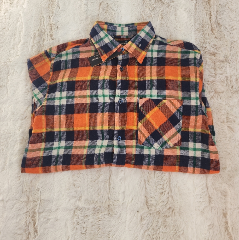 Tailor Vintage Multicolor Plaid Button Down Shirt - Picture 2 of 12